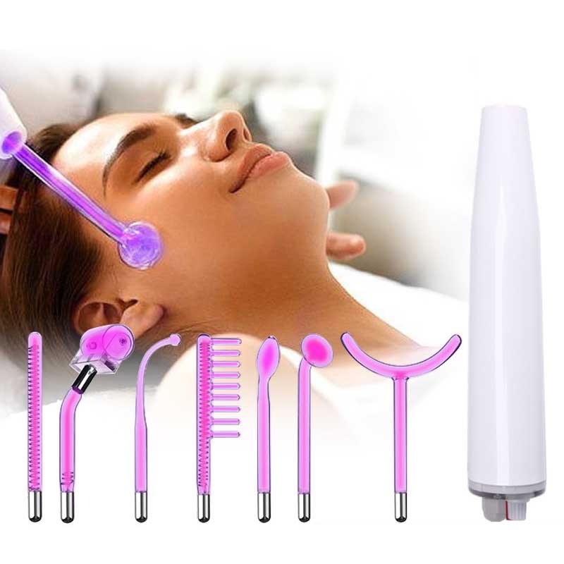YTH SKN Darsonval High Frequency Facial Wand – 6 Neon & Argon Electrodes