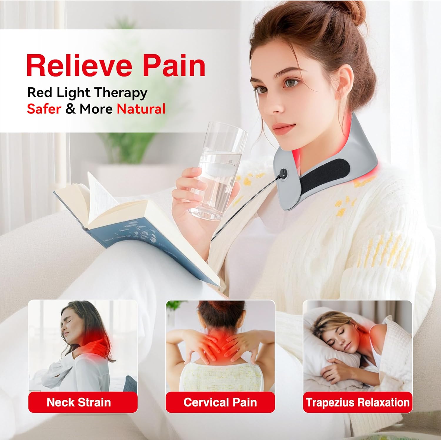 YTH SKN Hello Face L1 Red & Infrared Neck Therapy Pad