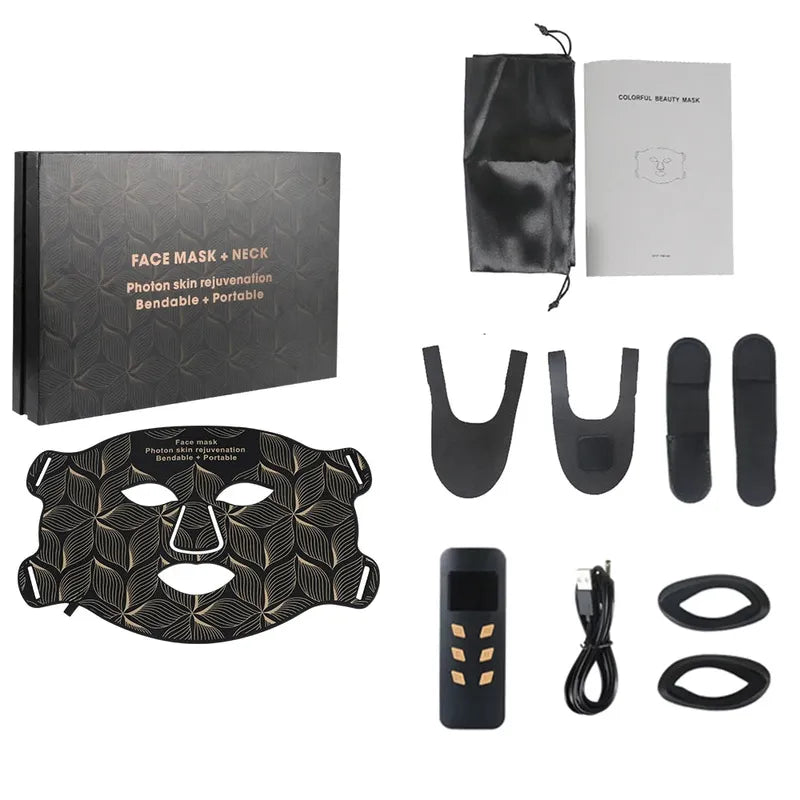YTH SKN 8-Color LED Face & Neck Mask – Red Light & Infrared Therapy