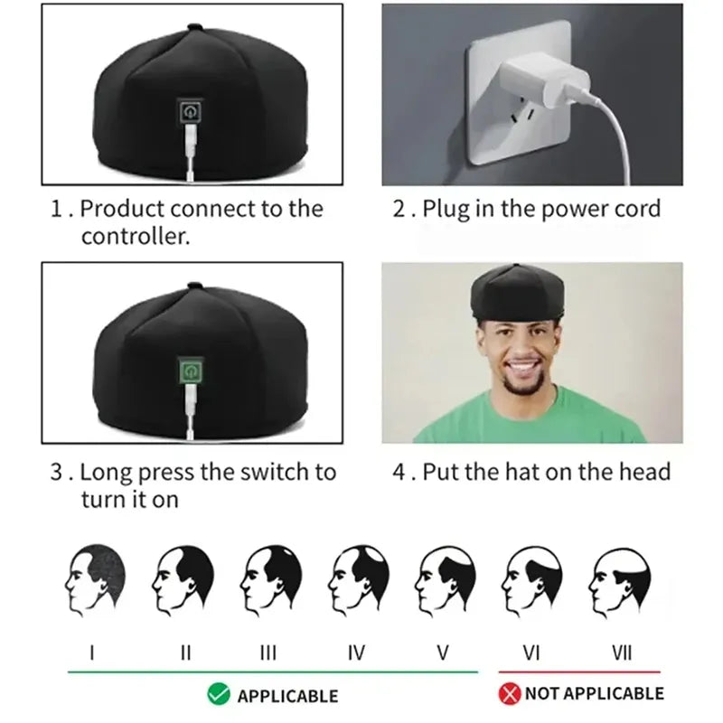YTH SKN Red Light Therapy Hair Growth Cap – 660nm & 830nm LED Helmet