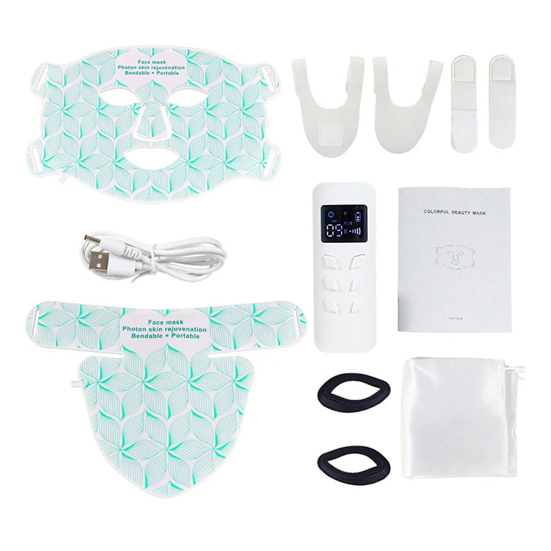 YTH SKN 8-Color LED Face & Neck Mask – Red Light & Infrared Therapy