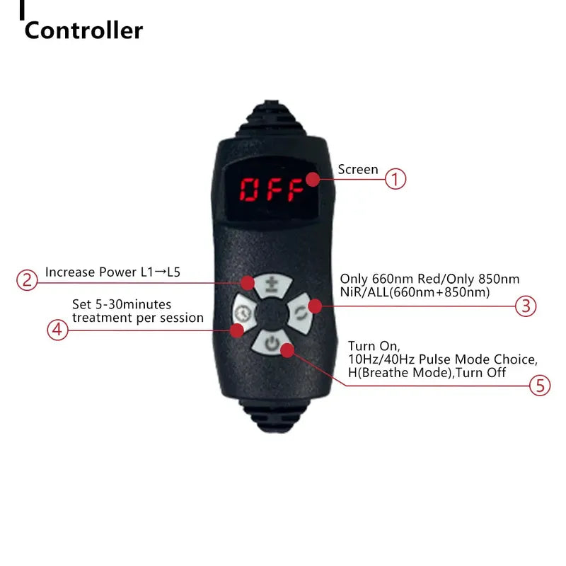 660 850nm LED Red Light Therapy Ankle Massager Infrared Phototherapy Foot Massager Wound Healing Fade Wrinkle Scar