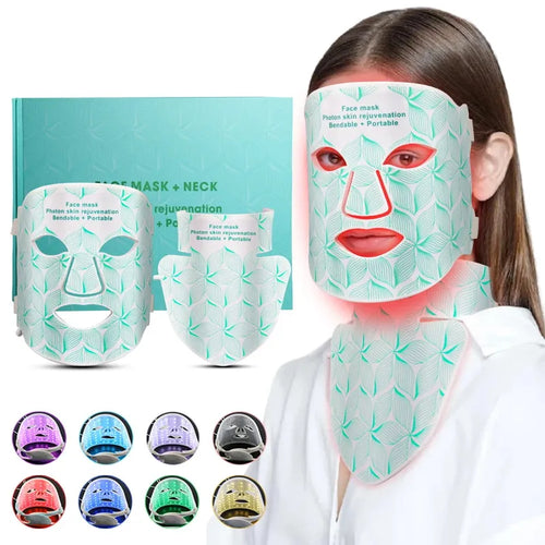 YTH SKN 8-Color LED Face & Neck Mask – Red Light & Infrared Therapy