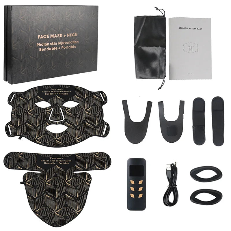YTH SKN 8-Color LED Face & Neck Mask – Red Light & Infrared Therapy