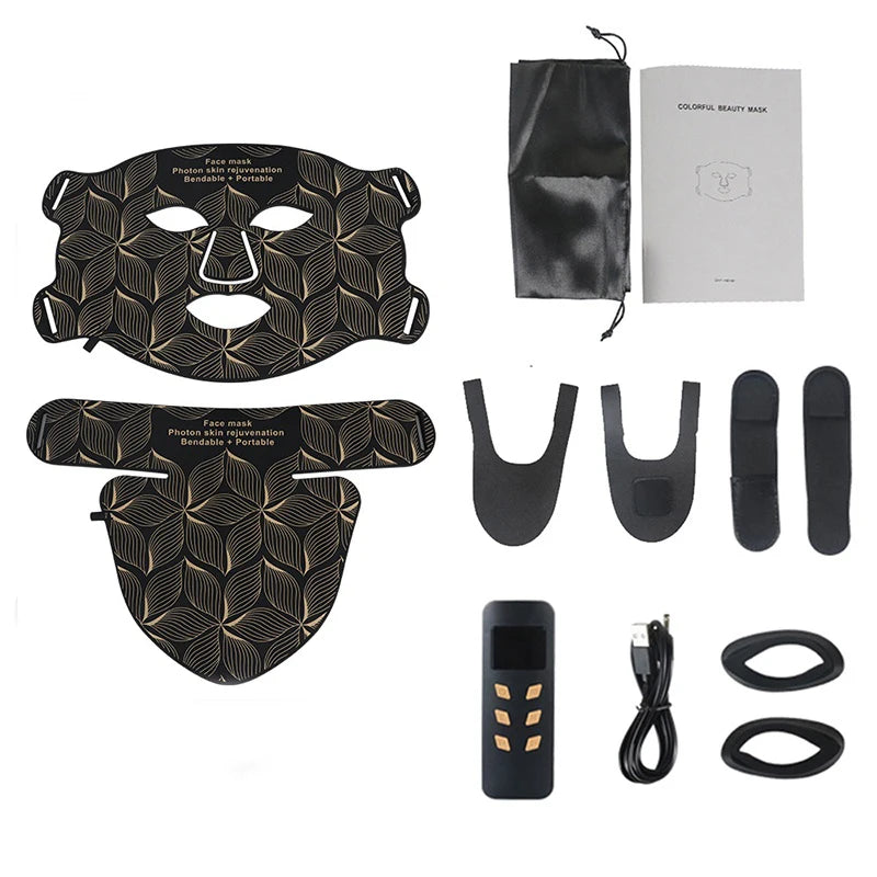 YTH SKN 8-Color LED Face & Neck Mask – Red Light & Infrared Therapy