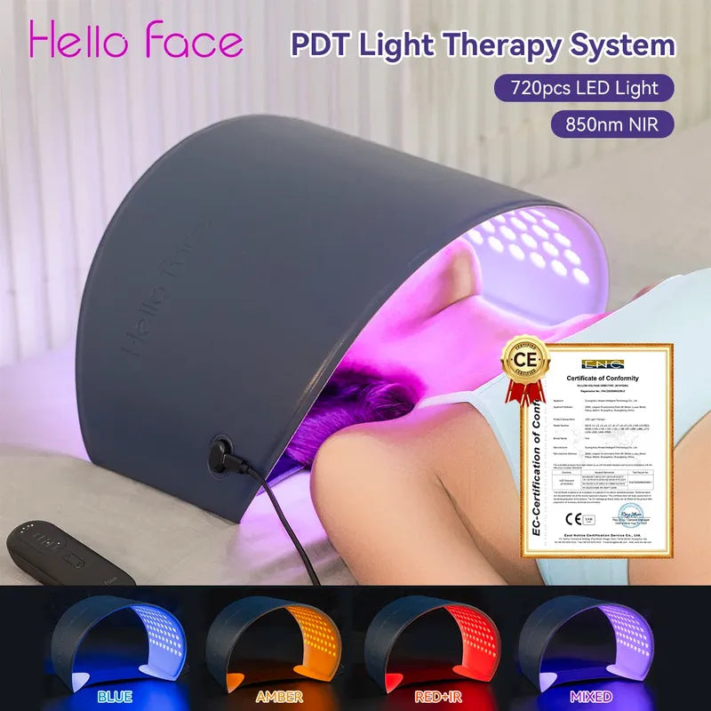 YTH SKN 850nm Near Infrared LED Light Therapy Mask – 720 LED for Face & Body