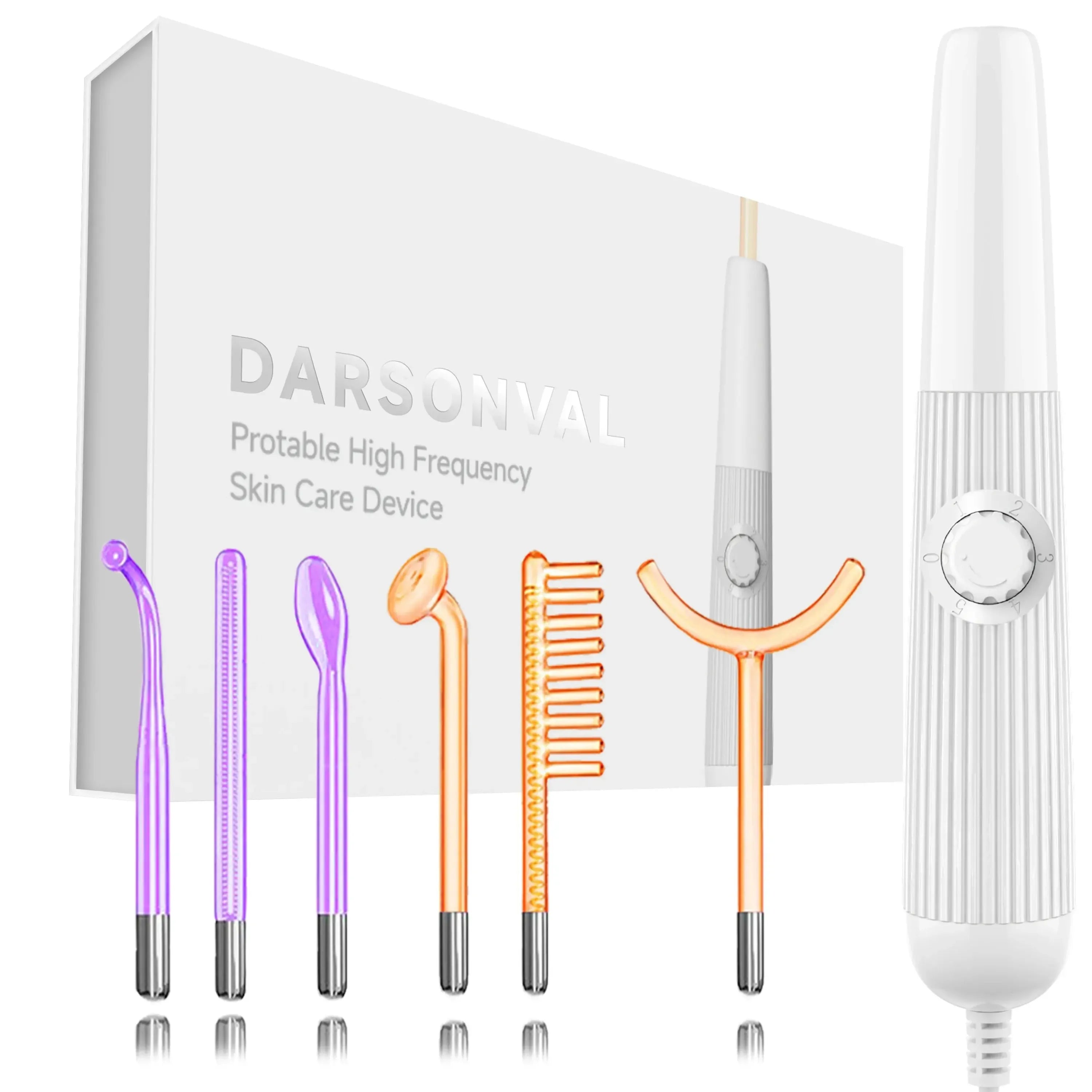YTH SKN Darsonval High Frequency Facial Wand – 6 Neon & Argon Electrodes