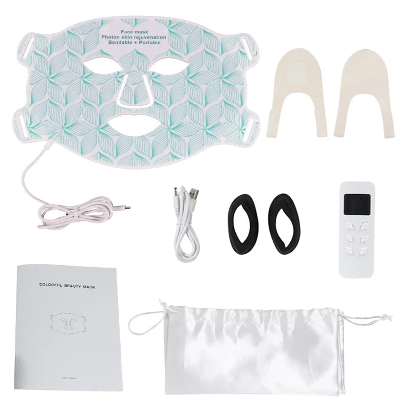 YTH SKN 8-Color LED Face & Neck Mask – Red Light & Infrared Therapy