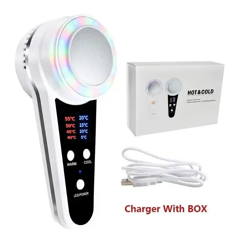 YTH SKN Cryotherapy Hot & Cold LED Facial Massager – Blue Photon Therapy